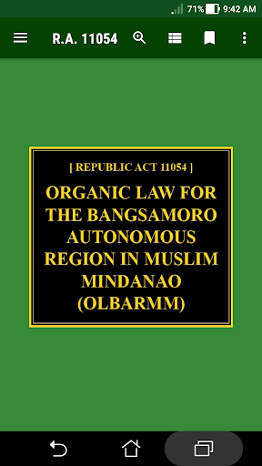 Android application Bangsamoro Organic Law screenshort