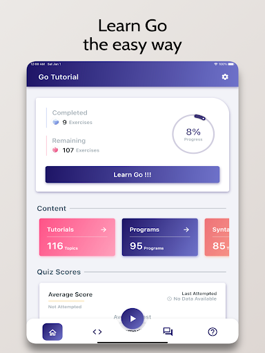 Screenshot of Go Tutorial - Simplified