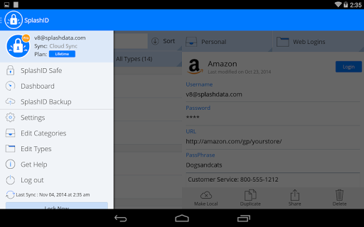 SplashID Safe Password Manager 11