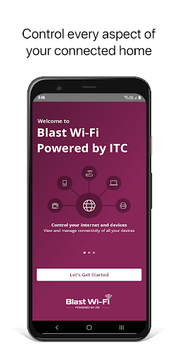 Android application Blast Wi-Fi Powered by ITC screenshort