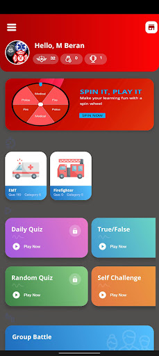First Responder Quiz Screen 2