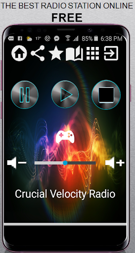 Android application Crucial Velocity Radio CA App screenshort