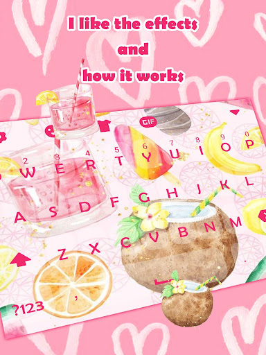 Pink Summer Emoji & GIF Keyboa Screenshot 3 - AppWisp.com