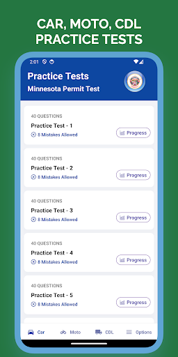 Android application Minnesota MN Permit Test screenshort