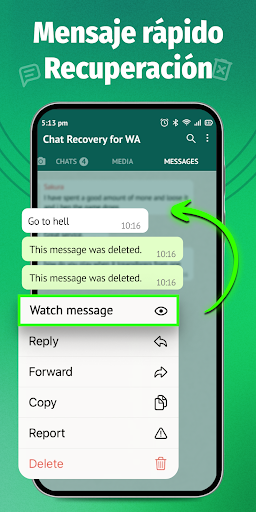 Recuperar mensajes borrados WA screenshot