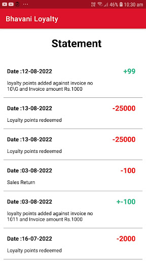 Android application Shri Bhavani Sales Co. Loyalty screenshort