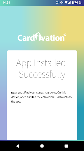 Android application Cardivation screenshort