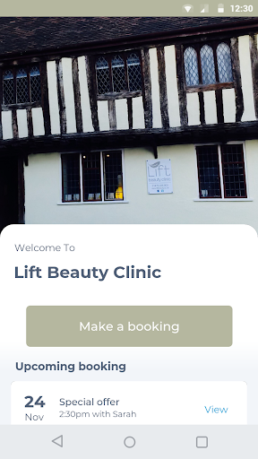 Android application Lift Beauty Clinic screenshort