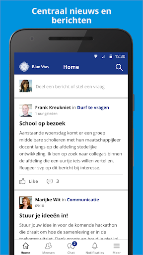 Android application Blue way screenshort