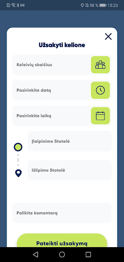 Android application Lazdijai veža screenshort