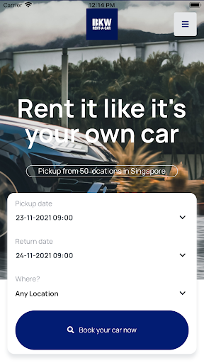 Android application BKW Rent A Car screenshort
