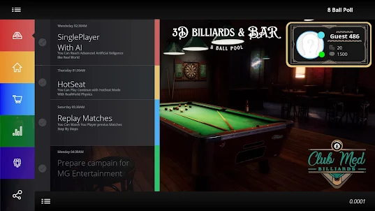 3D Billiard 8Ball Pool & Bar