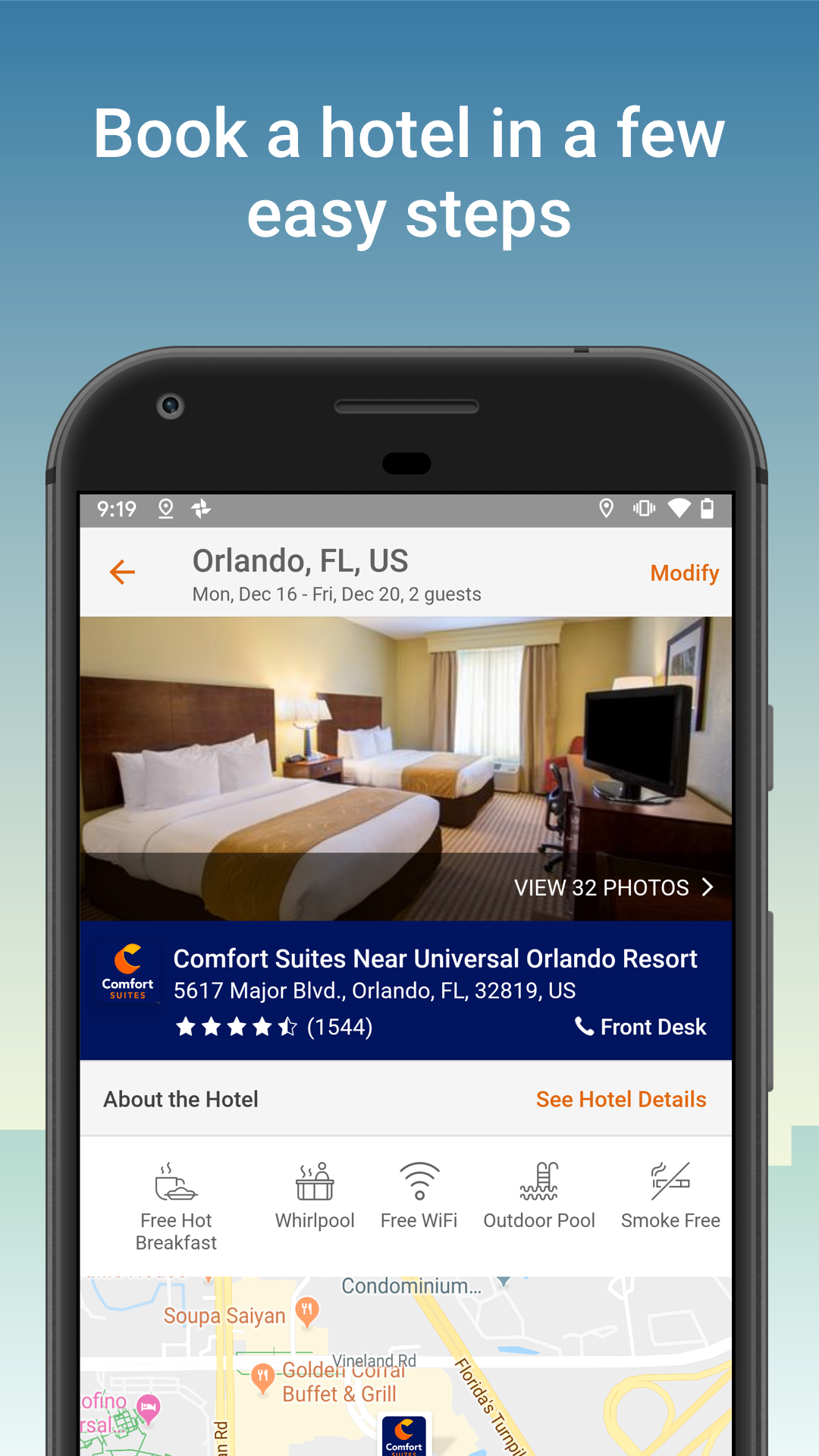 Android application Choice Hotels screenshort