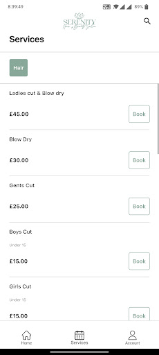 Serenity Hair and Beauty Screen 2