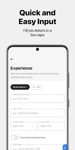 Screenshot of ResumeIT - Quick CV Maker App