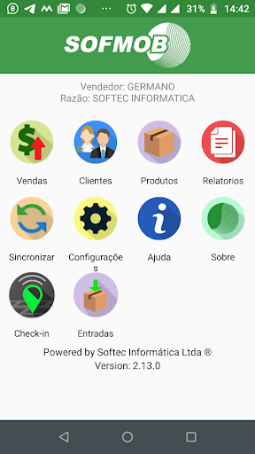 Android application Pedidos SOFMOB screenshort