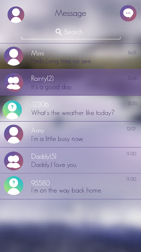GO SMS LONELY THEME Screen 3