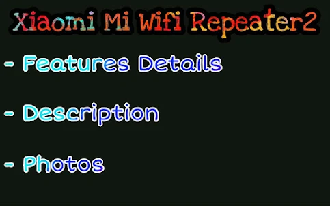 Xiaomi Mi Wifi Repeater2 Guide