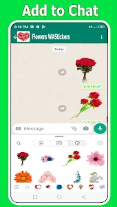 WhatsApp 的花貼紙