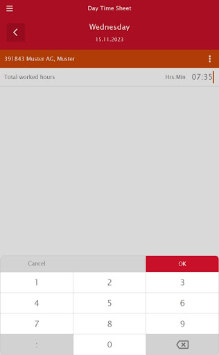 THEMISTime@app Screen 2