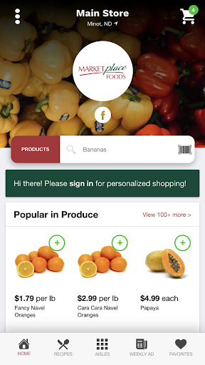 Android application Market Place Foods screenshort