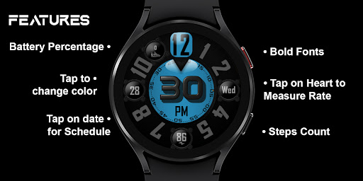 [SSP] - Bold Analog Watch Face Screenshot