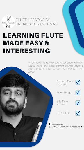 Android application Flute Lessons by Sriharsha Ram screenshort
