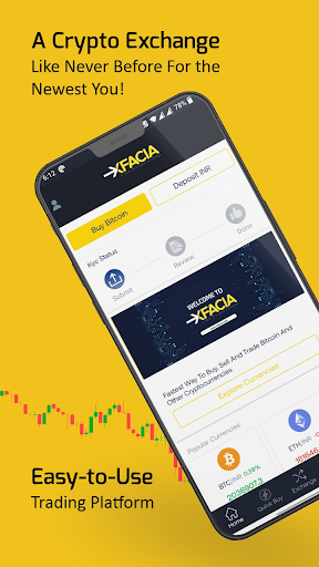 Android application Xfacia Buy BTC & Crypto screenshort