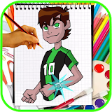 How to draw : ben 10 step by step icon