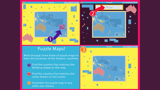Oceania - Montessori Geography Screen 3