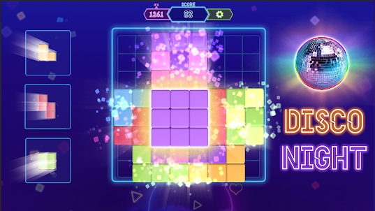 Block Neon 3D : Disco Puzzle