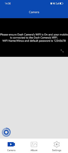Android application Winca Dashcam screenshort