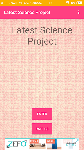 Android application Science Project screenshort