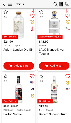 Android application Pascale's Liquors screenshort