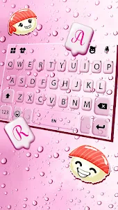 Pink Water Drops Theme