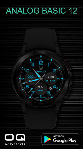 Android application Analog Basic 12 Wear OS 4+ screenshort