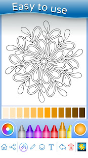 Flowers Mandala coloring book apktram screenshots 13