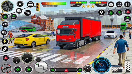 Crazy Car Transport Truck Game