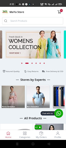 Android application Maya Store screenshort