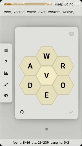 Android application Queen Bee (spelling bee game) screenshort