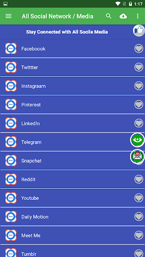 Android application All Social Network / Media screenshort