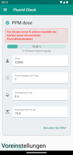Fluorid Check Screen 3