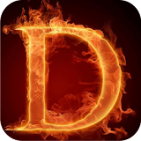 Fiery letter D Live Wallpaper icon
