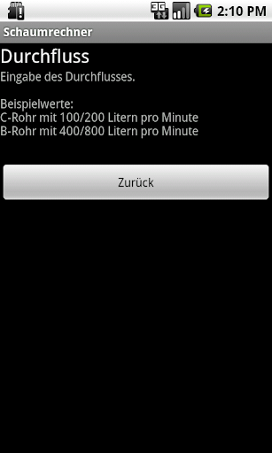 Feuerwehr Schaumrechner Screen 2