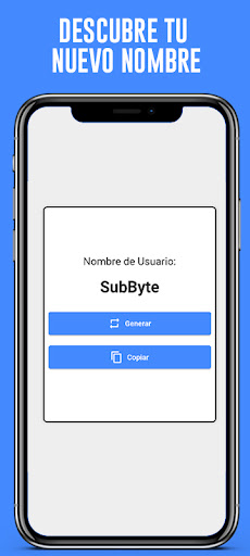 Android application Generador Nombre Aleatorio screenshort
