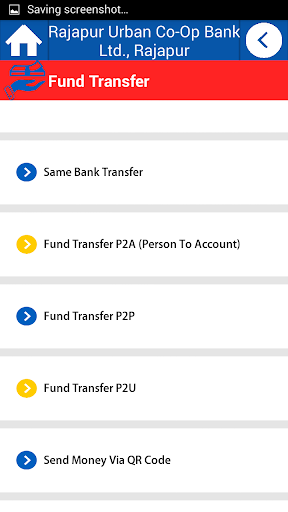 Rajapur Urban Bank Mobile Appl Screen 3