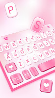 screenshot of Pastel Pink Heart Keyboard The