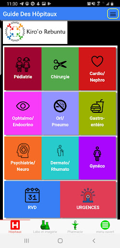 Android application Guide Santé Burkina Faso screenshort