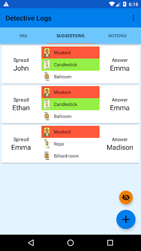 Detective Logs Screen 2