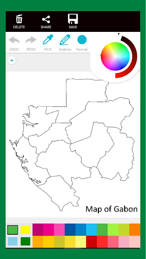 African Map Coloring Book Screen 2
